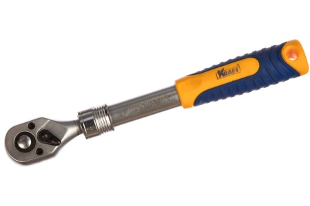 Трещоточная рукоятка с быстрым сбросом 3/8 Dr телескопическая KRAFT KT 700621