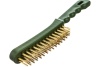 Щётка с пластиковой рукояткой, латунная щетина, 4-х рядная Дело техники 270734