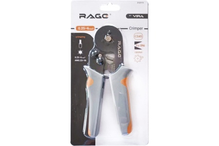 Пресс-клещи VIRA шестигранные, для обжима наконечников до 6 мм2 rage by 312111