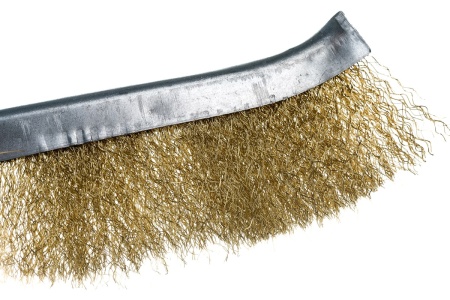 Корщетка с пластиковой рукояткой и стальной основой (23 см; стальная проволка анодированная) СПЕЦ-3352