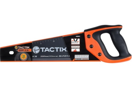 Ножовка по дереву TACTIX 380 мм, с покрытием, зуб 7/8 265011