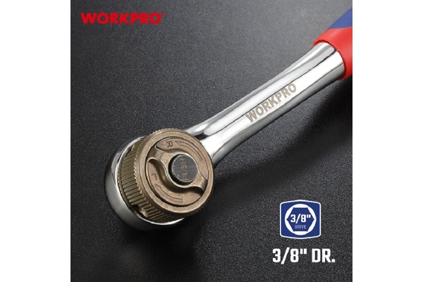 Трещоточный ключ WORKPRO 3/8, 2Х скорость WP271013